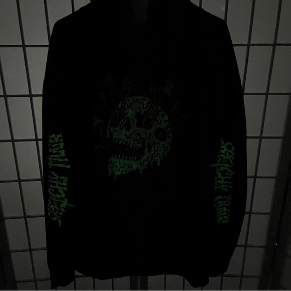 Lurking Class Black Hoodie with Glow in the Dark Graphic - Picture 10 of 11
